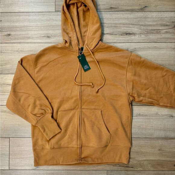 NWT Wild Fable Women’s XS extra small Oversized Zip Up Light Brown Hoodie jacket - Picture 2 of 2